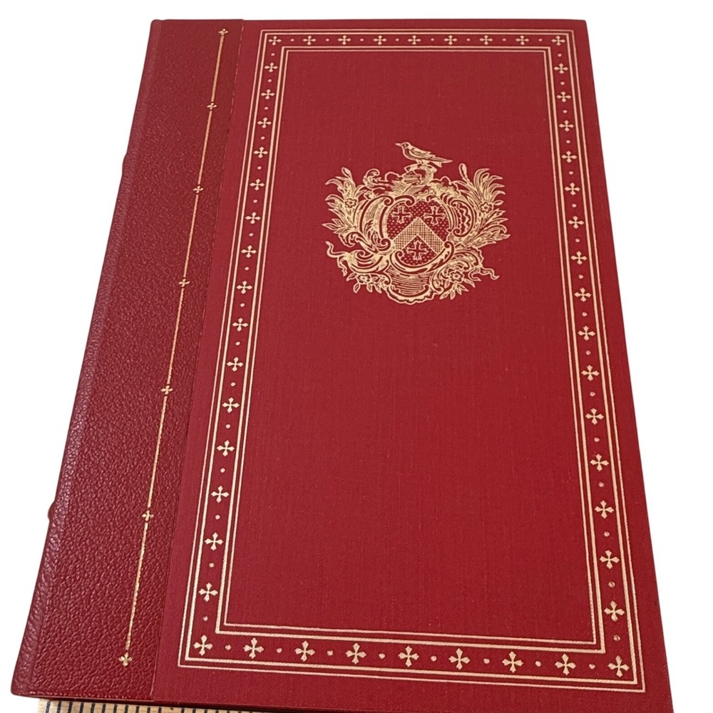 Tristram Shandy Laurence Sterne Franklin Library 1981 Red Faux Leather Gilt Book
